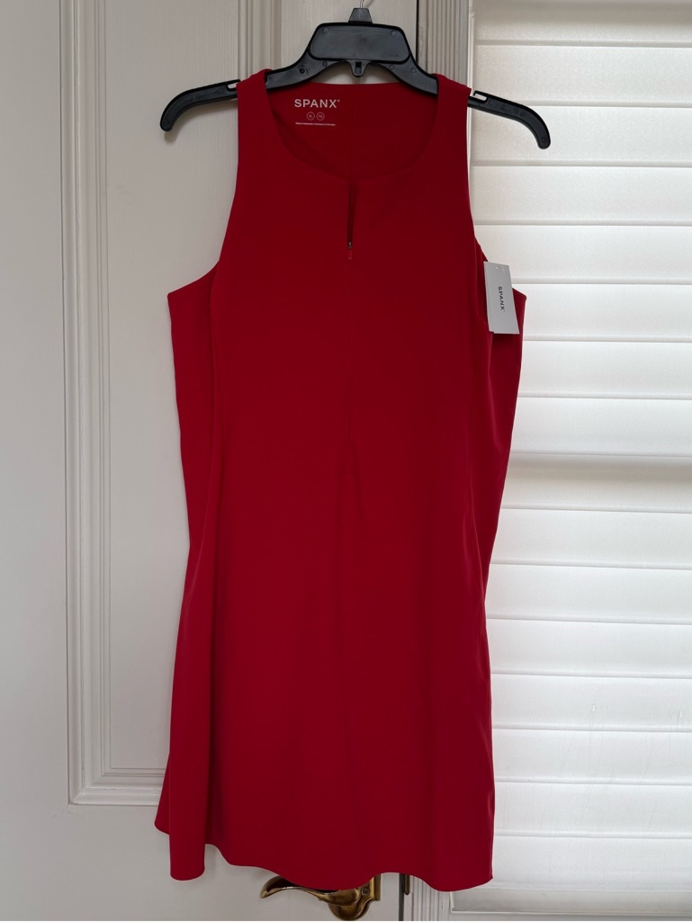 SPANX Red Zip-Front Racerback Dress
